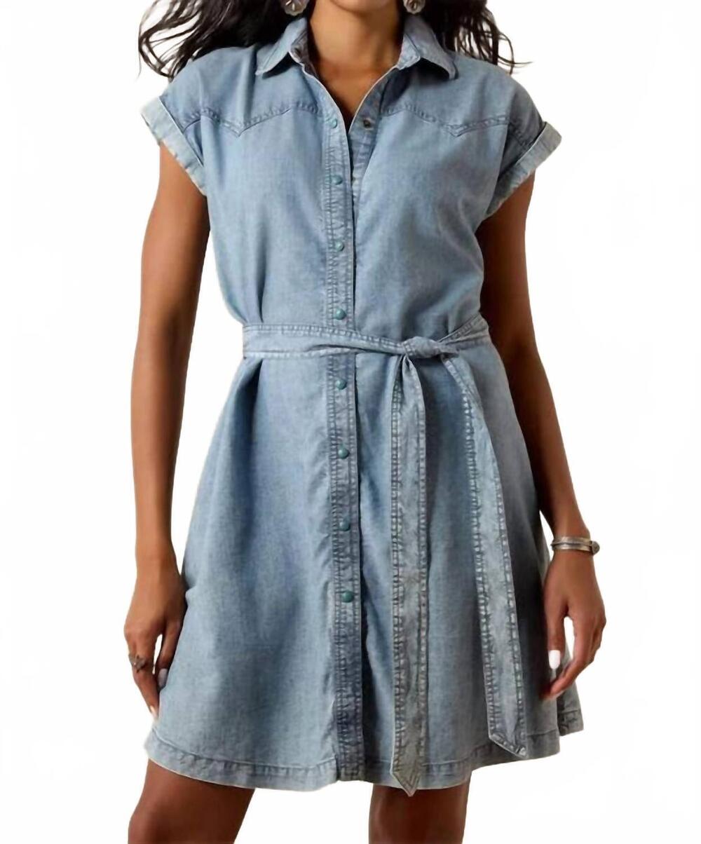 NEW ARIAT hampton mini dress in medium blue